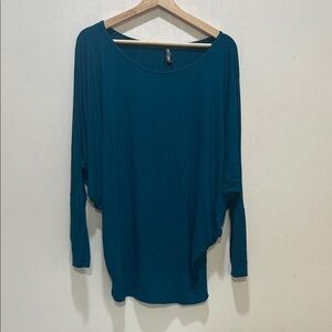 LOCK & LOVE Teal Women's Boatneck Top Sz Lg New